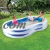 Play Day 8 Foot Plastic Inflatable Family Swimming Pool, Blue/White   565889257